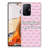 Xiaomi 11T | 11T Pro Silicone-hoesje Flowers Pink DTMP - thumbnail