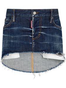 DSQUARED2 jupe en jean à étiquette logo - Bleu