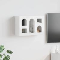 Hangkast met plank Hoogglans wit 60 x 20 x 40 cm Bewerkt hout