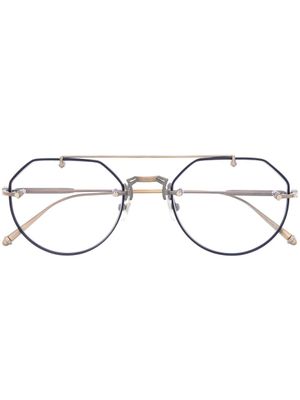 Matsuda lunettes de vue à monture pilote - Or