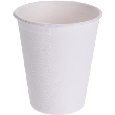Koffiebekers wegwerp - 8x stuks - wit - 275 ml - bagasse suikerrietvezel - duurzaam - bewuste keuze