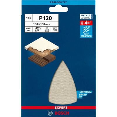 Bosch Professional EXPERT M480 schuurnet universeel 100x150mm K120 VE=10 - 2608900727