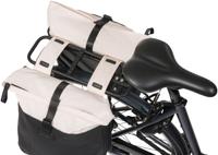 BASIL Dubbele fietstas vive 28-35l 14 x 30 x 38 cm - wit/zwart