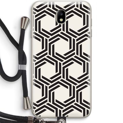 Geometrisch patroon: Samsung Galaxy J7 (2017) Transparant Hoesje met koord