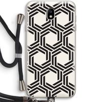 Geometrisch patroon: Samsung Galaxy J7 (2017) Transparant Hoesje met koord