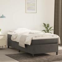 Boxspring bed 100x200 cm fluweel donkergrijs