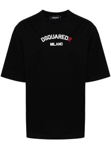 DSQUARED2 t-shirt en coton à logo imprimé - Noir