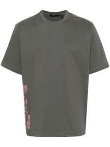 Helmut Lang t-shirt en coton à texte imprimé - Gris