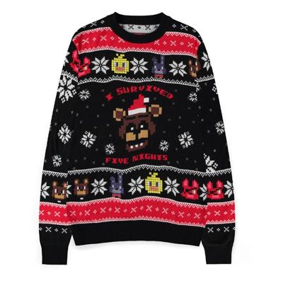 Five Nights at Freddy's Sweater Survived Five Nights (Christmas Jumper) Size L