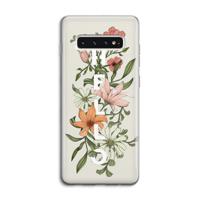 Hello bloemen: Samsung Galaxy S10 4G Transparant Hoesje - thumbnail