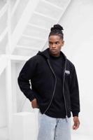 Equalité Societe Oversized Full Zip Hoodie Heren Zwart - Maat S - Kleur: WitZwart | Soccerfanshop