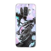 Pastel zwart: Samsung Galaxy A6 Plus (2018) Transparant Hoesje