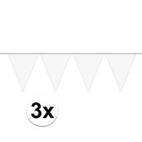 3x Mini slinger versiering wit