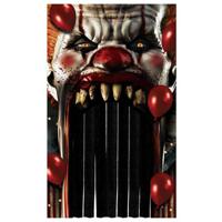 Halloween deurgordijn - horror clown - 145 x 240 cm - Halloween versiering