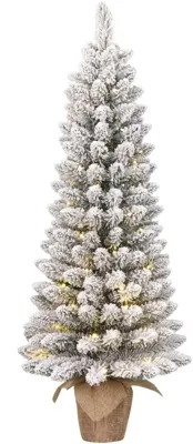 Black Box Trees Gerlos - kunstkerstboom met verlichting 51x120cm wit, groen