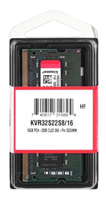 Kingston Technology KVR32S22S8/16 geheugenmodule 16 GB 1 x 16 GB DDR4 3200 MHz