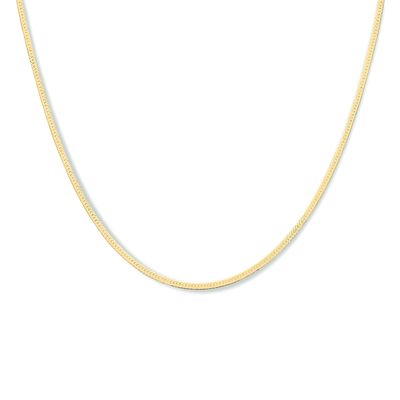 Ketting Plat zilver goudkleurig 2,0 mm 40 + 4 cm