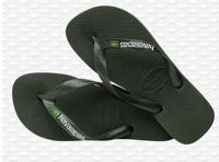 Havaianas Brasil Logo Slipper Green Olive 29/30