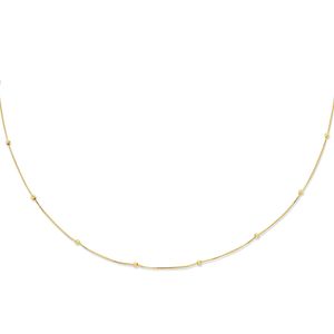 Ketting Bolletjes gediamanteerd geelgoud gediamanteerd 2 mm 42-45 cm