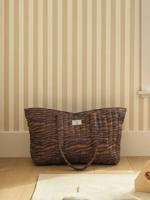 Totebag Wildlife in katoenen canvas mahonie