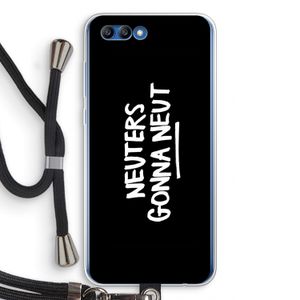 Neuters (zwart): Honor 10 Transparant Hoesje met koord