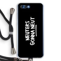 Neuters (zwart): Honor 10 Transparant Hoesje met koord
