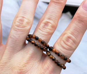 Ring van Edelsteenkralen Tijgeroog - Spirituele Sieraden en Edelstenen - Spiritueelboek.nl