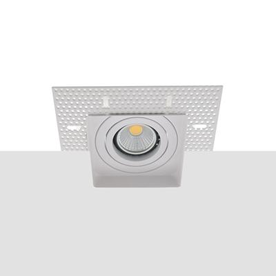 LED trimless spot kantelbaar GU10 COB 5Watt vierkant WIT dimbaar