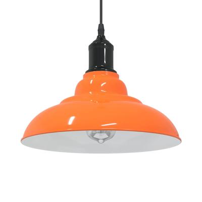 Hanglamp in hoogte verstelbaar E27 31cm metaal glanzend oranje