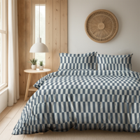 Dekbedovertrek Pastel Rectangles - Lits-Jumeaux (240x220 Cm) - Meerkleurig Microvezel - - Fresh And Co - Dekbed-Discounter.nl