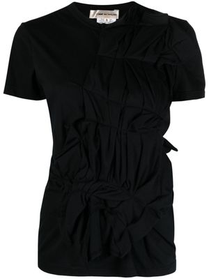 Comme Des Garçons t-shirt à fronces - Noir
