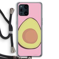 Avocado: Oppo Find X3 Transparant Hoesje met koord