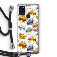 Pow Smack: Samsung Galaxy A21s Transparant Hoesje met koord
