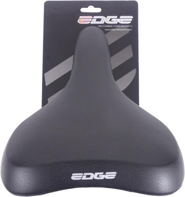 Edge Fietszadel towny met memory foam - zwart