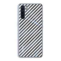 Strepen zwart-wit: Oppo A91 Transparant Hoesje