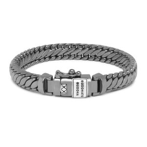 Buddha to Buddha J070BR-SS Armband Ben Black Rhodium Shine zilver (C+) 17 cm