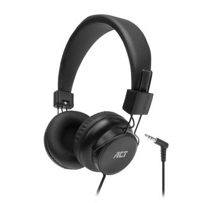 ACT AC9300 Hoofdtelefoon | Stereo | Opvouwbaar | 3,5mm Audio-aansluiting | Zwart