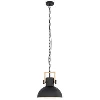 EGLO hanglamp Lubenham - zwart/hout - Leen Bakker