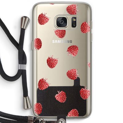 Framboosjes: Samsung Galaxy S7 Transparant Hoesje met koord