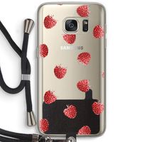 Framboosjes: Samsung Galaxy S7 Transparant Hoesje met koord Framboosjes: Samsung Galaxy S7 Transparant Hoesje met koord