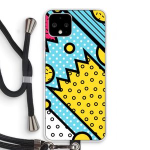 Pop Art #1: Pixel 4 Transparant Hoesje met koord