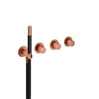 Hotbath Cobber Afbouwdeel Bad/Douche Thermostaat 2 stopkranen zonder uitloop Geborsteld Koper CB7071 - thumbnail