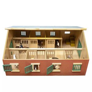 Kids Globe Globe Globe Paardenstal met 7 boxen, 1:24