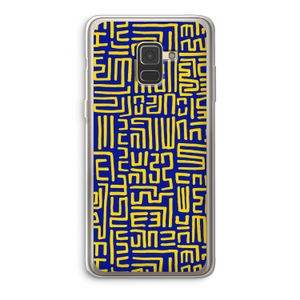 Majorelle Blue Print: Samsung Galaxy A8 (2018) Transparant Hoesje