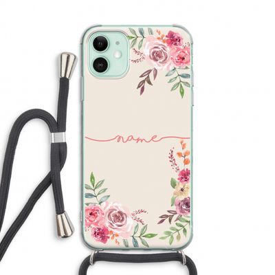 Rozen: iPhone 11 Transparant Hoesje met koord