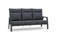 Trestino verstelbare loungebank lectoure 3-zits antraciet