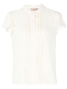 TWINSET chemise bordée de dentelle - Tons neutres