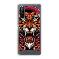 Tiger and Rattlesnakes: Sony Xperia 10 III Transparant Hoesje