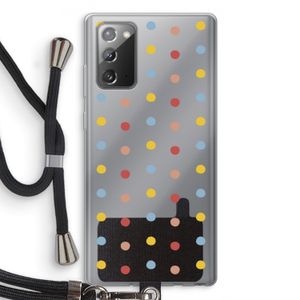 Bollen: Samsung Galaxy Note 20 / Note 20 5G Transparant Hoesje met koord