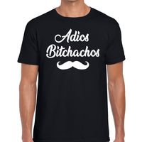 Adios bitchachos tekst t-shirt zwart voor heren